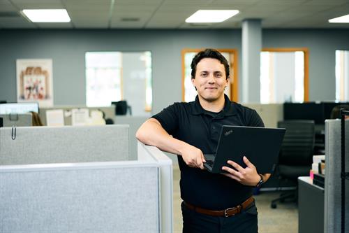 Laptop in hand, ready to solve—Clarity Technician, Jackson, stepping up to support what’s next.
