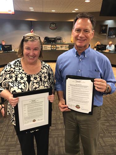 Special proclamations for Eileen Kelley and Van Nutt