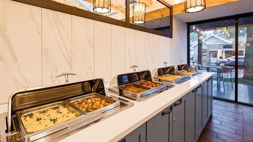 Complimentary hot breakfast buffet every morning