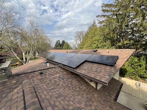 This homeowner had a roof replacement and solar panel install in the same week working with one company.
