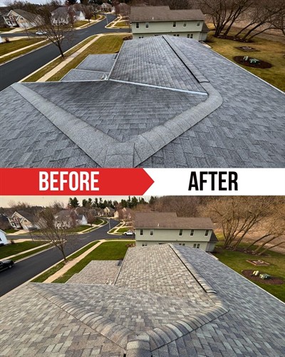 Roof replacement detail in Verona, WI