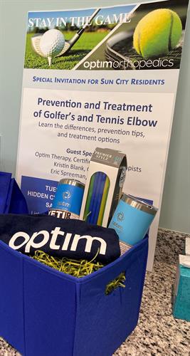 Optim Orthopedics Tennis and Golfer's Elbow Patient Education Event