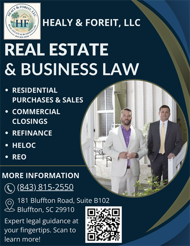 Real estate and business law services helping buyers, sellers, and lenders achieve smooth closings in the Lowcountry.