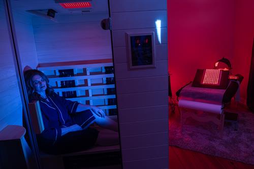 Our Sauna and Red Light Treatment