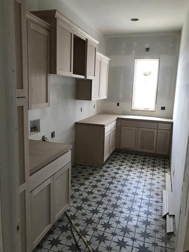 Flooring and Cabinets install
