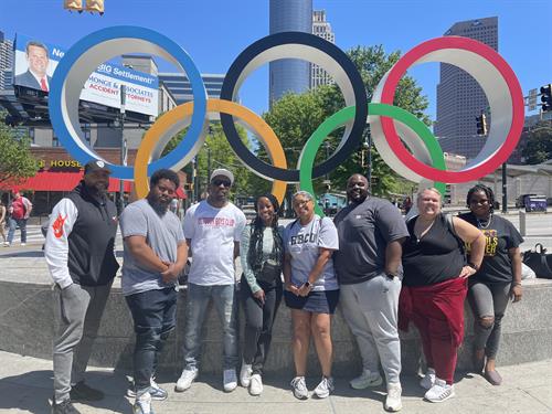 Mentors at Centennial Olympic Park in Atlanta Ga during HBCU Tour