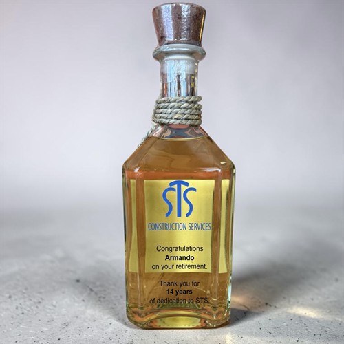 Custom Etched Retirement Gift for STS Construction 