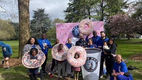 Top Pot 5k at Greenlake as a Team benefit for Children's Hospital