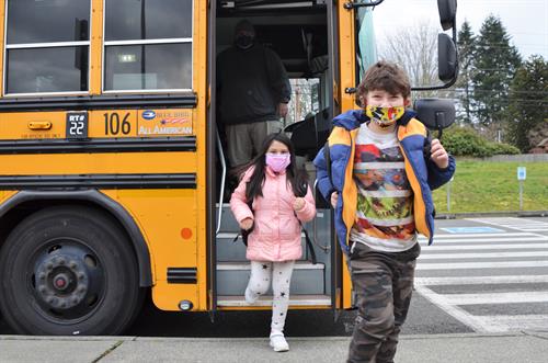 Students arrive safely to school.