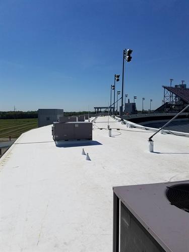 TPO Flat Roof Installation at Richmond Raceway