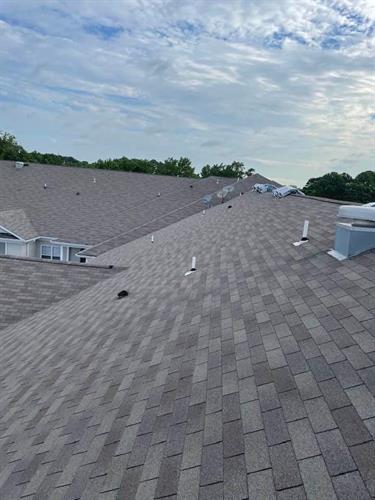 New shingles installed on apartment complex