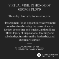 Virtual Vigil in Honor of George Floyd - 6/4 @ Noon, Please Join Us