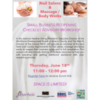 Nail Salons, Massage and Body Works Reopening Advisory Workshop