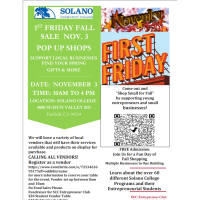 Shop Small for Fall Solano Community College Hosts a Fall Fest Sale
