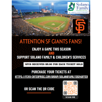 Enjoy a Game this Season & Support Solano Family & Children's Services