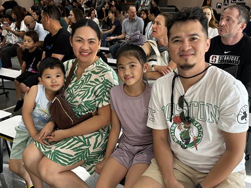 Family at school event