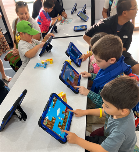 Students working in classroom