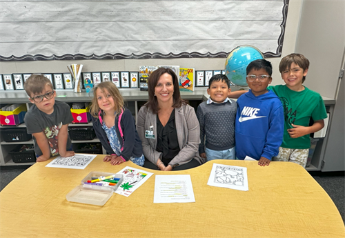 Superintendent Sachs with Students