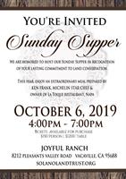 Solano Land Trust presents Sunday Supper a Farm to Table Dinner