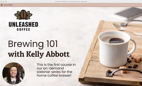 On-demand home coffee webinar learning series.