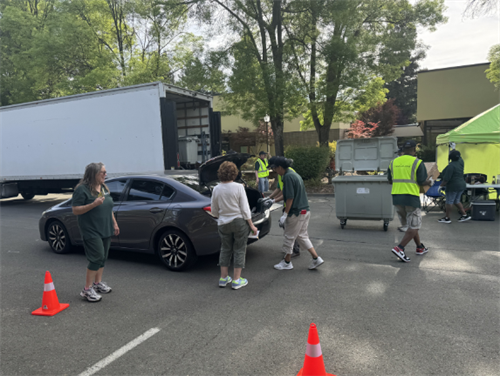 Shred Event: Collecting paper and clothing donations