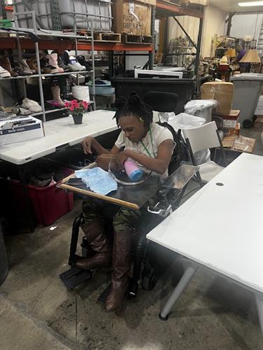 Cleaning miscellaneous items for the thrift store Cleaning miscellaneous items for the thrift store