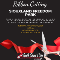 Ribbon Cutting -Siouxland Freedom Park for Veteran Recording studio in the Interpretive Center