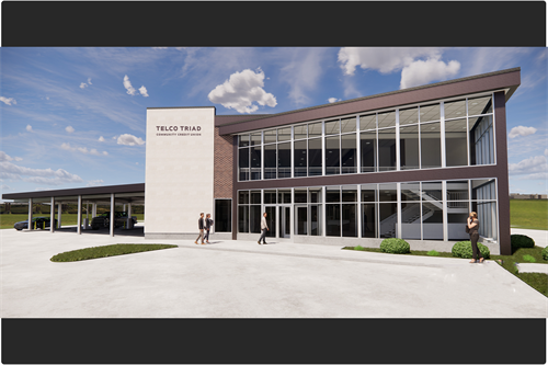 Artist rendering by FEH DESIGNS - New Main Building on Floyd Blvd., Sioux City, IA
