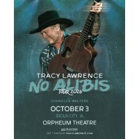 TRACY LAWRENCE ANNOUNCES NO ALIBIS TOUR STOP AT THE ORPHEUM THEATRE ON OCTOBER 3.