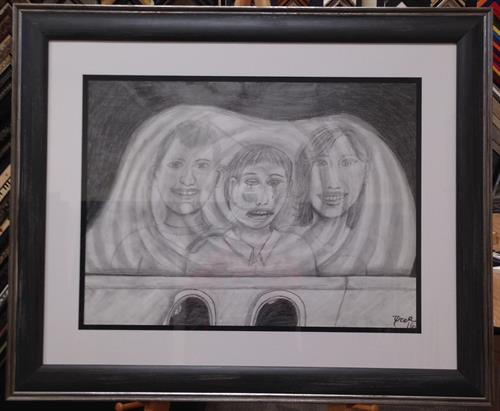 Lima Sr. High student's art - framed to help prevent suicide "The Jumper"