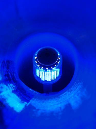 Blue light technology to cure liner