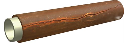 Broken pipe lined