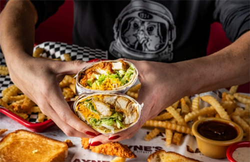 Our chicken wraps comes with our crinkle-cut fries and a 22oz drink with your choice of grilled or crispy chicken.