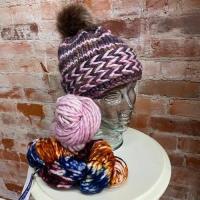Red Bug: Banded Braids Beanie
