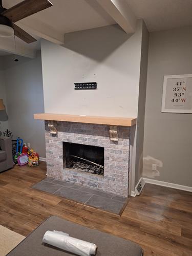 Install mantel with outlets