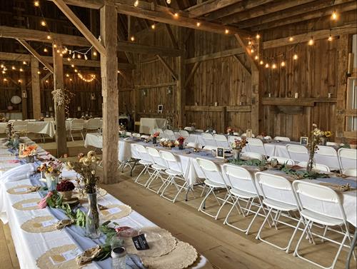 Wedding inside our historic barn
