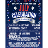 City of West Monroe announces street closures and activities for Independence Day festivities