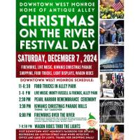 City of West Monroe announces Christmas Festival Day Schedule and Street Closures 2024