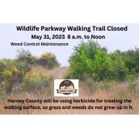 Wildlife Parkway Walking Trail Closed