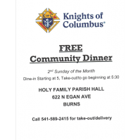 Knights of Columbus Free Community Dinner