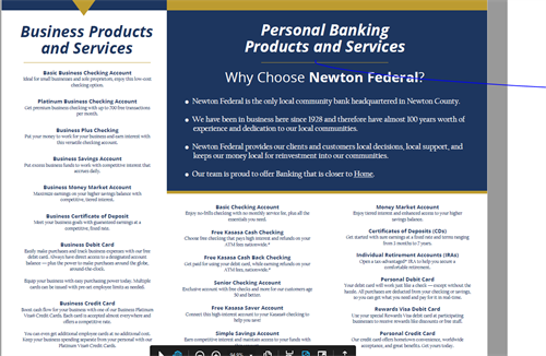 Why Choose Newton Federal? Glad you asked.....