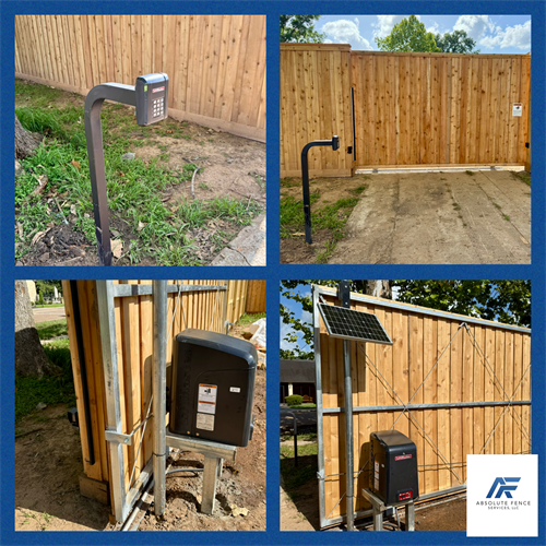 LiftMaster CSL24UL slide gate operator install with keypad entry and remotes