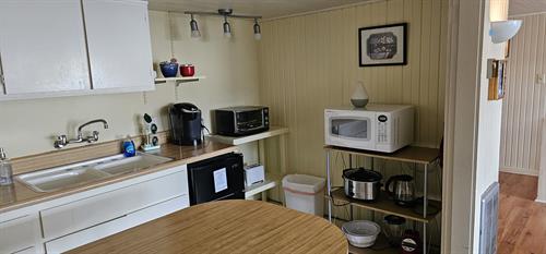 Kitchenette in family suite upstairs 