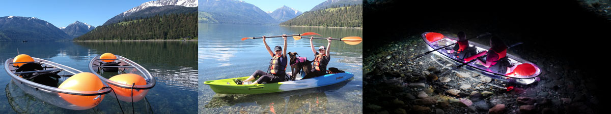 Joseph Oregon Paddle  ~Glass Bottom Kayak Rentals and Tours on Wallowa Lake