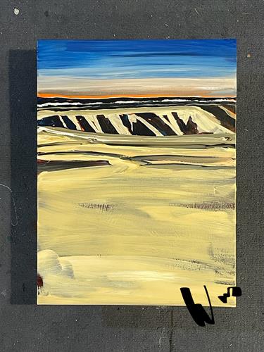 Canyon study approx. 10"x8" original on canvas. Searching the Zumwalt area for ideas about the canyons and headwaters.