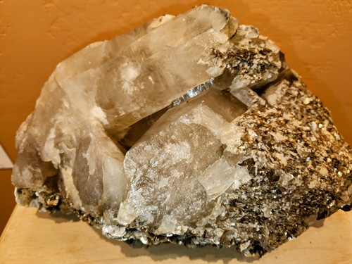 Large smokey quartz with mica
