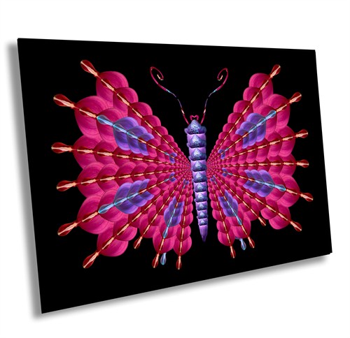Butterfly Fractal Photography Photo of Bleeding Heart and Fox Glove and repeated shape to create butterfly