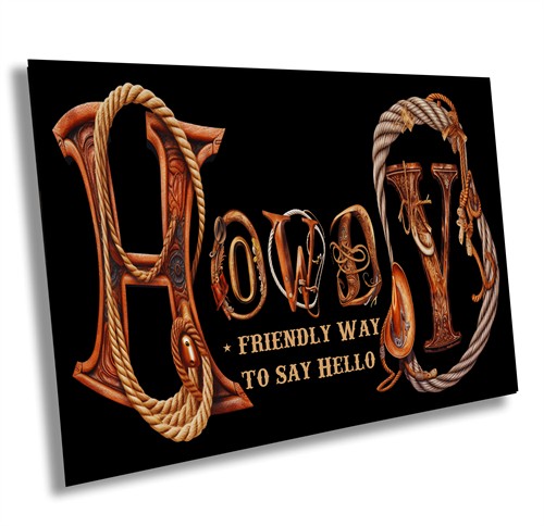 HOWDY sign Western Slang