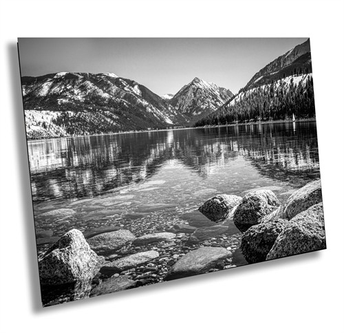 Wallowa Lake Sailing Black and White Wallowa County Oregon 