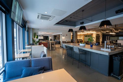 Kitchen & Open Coworking that Overlooks The Dublin Link